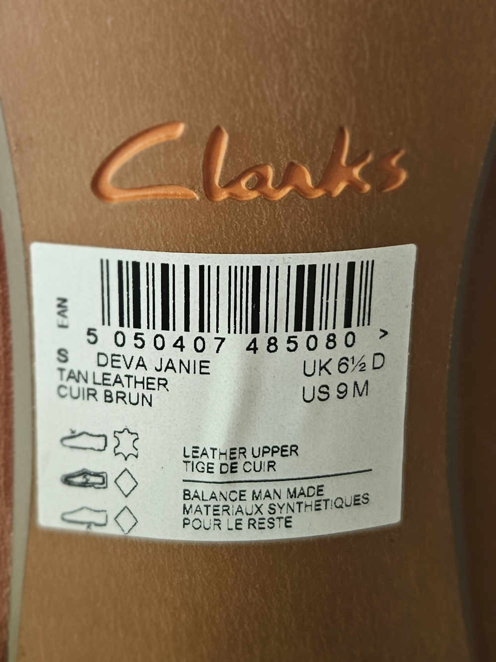 Clarks Collection Women’s Deva Janie Tan Leather Block Heel Sandals Size US 9 M - Picture 6 of 13